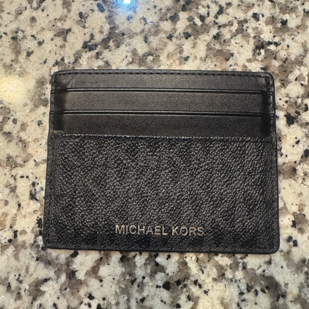 Michael Kors Textured Black Card Holder